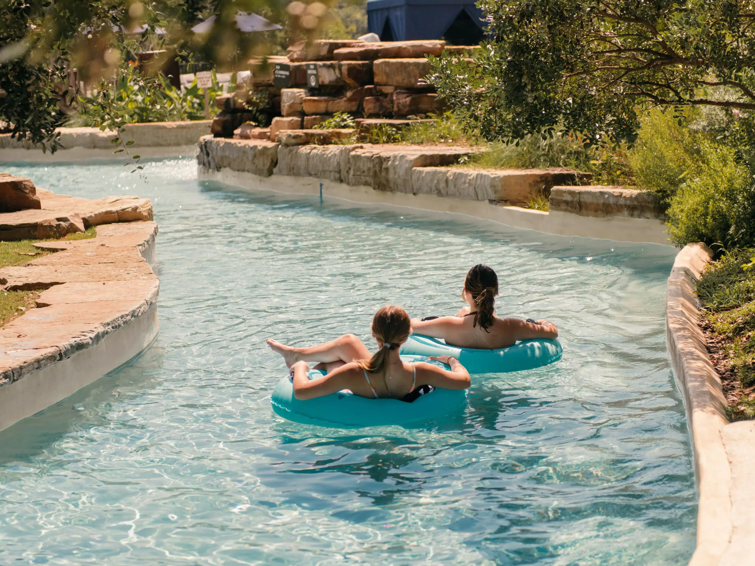 two people in lazy river